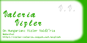 valeria vizler business card